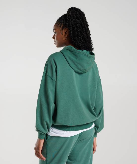 Tinte blaugrün Kleidung Gymshark Frauen College-Kapuzenpullover in Übergröße 04P8392