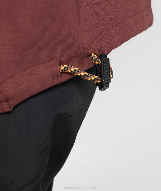kirschbraun Kleidung Gymshark Frauen Schwitzmannschaft zurückerobern 04P8391