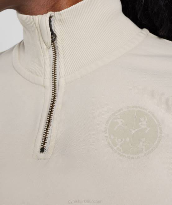 pilzbraun Kleidung Gymshark Frauen College-1/4-Reißverschluss 04P8380