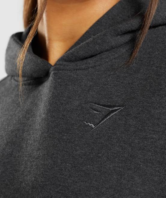 schwarzer Mergel Kleidung Gymshark Frauen Ruhetag schwitzt Kapuzenpullover 04P8345