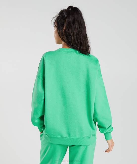 tropisches Grün Kleidung Gymshark Frauen Sweatshirt mit aktivierter Grafik 04P8390