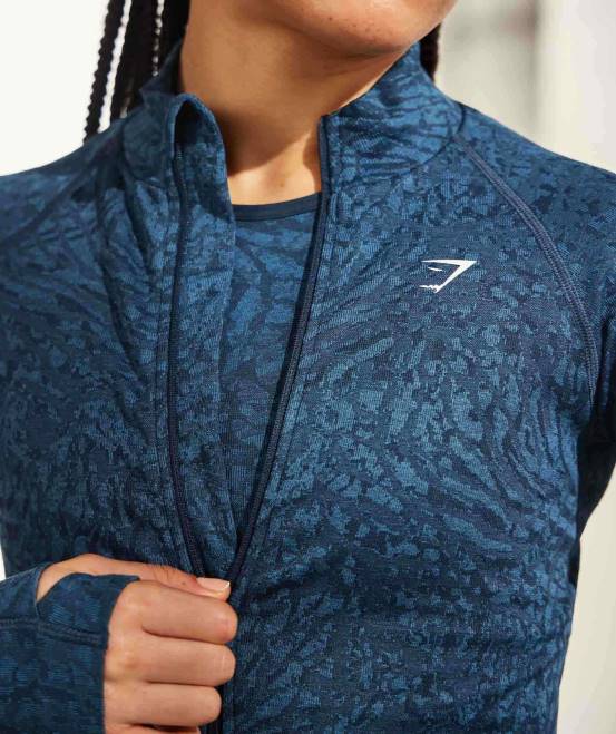 wild | Marine Kleidung Gymshark Frauen Tier-Reißverschluss anpassen 04P8356