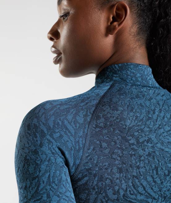 wild | Marine Kleidung Gymshark Frauen Tier-Reißverschluss anpassen 04P8356
