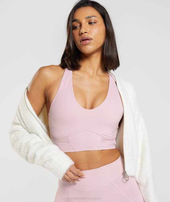 Oberlicht weiß Kleidung Gymshark Frauen Whitney-Wimpern-Strickjacke 04P8409