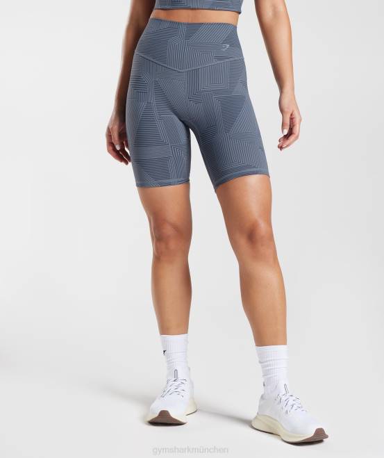 Abendblau Kleidung Gymshark Frauen Elevate-Radhose 04P853