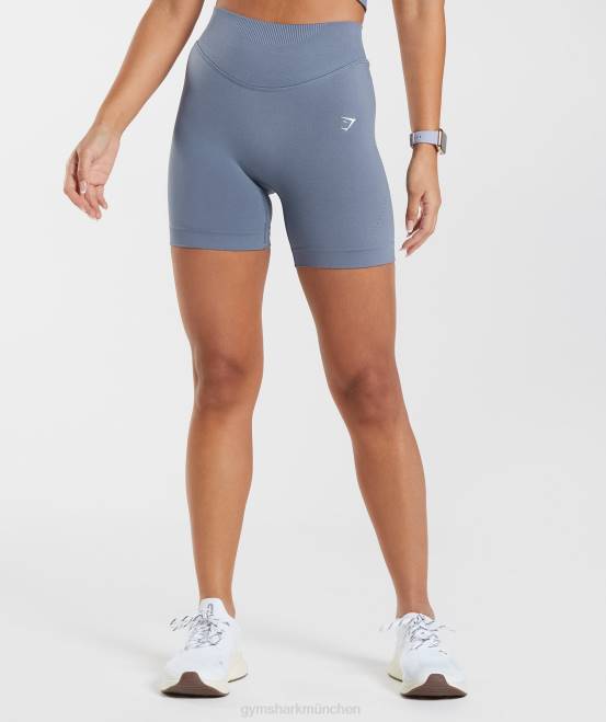 Abendblau Kleidung Gymshark Frauen Nahtlose Sweat-Shorts 04P821