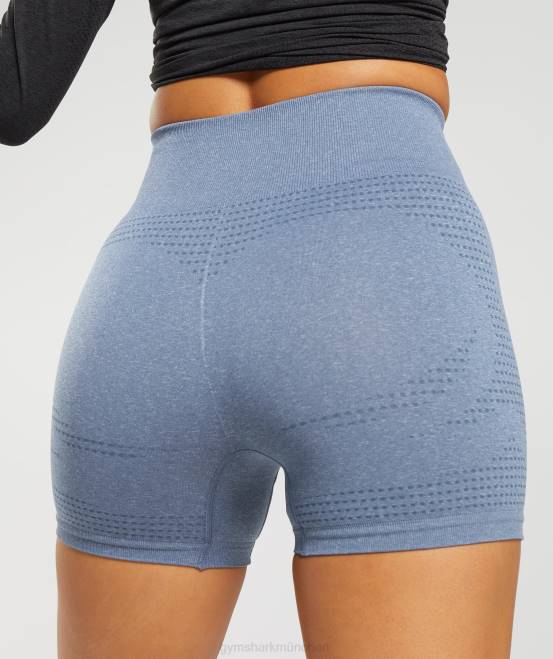 Abendblauer Mergel Kleidung Gymshark Frauen Vital Seamless 2.0 Shorts 04P83