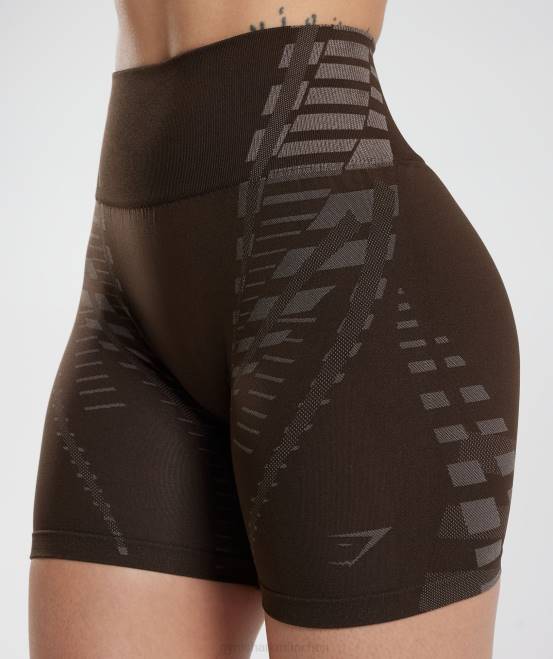 Archivbraun/Trüffelbraun (ausverkauft) Kleidung Gymshark Frauen grenzenlose Shorts 04P8111