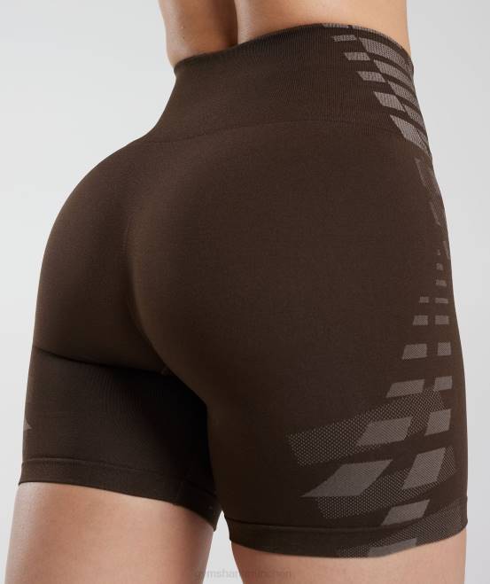 Archivbraun/Trüffelbraun (ausverkauft) Kleidung Gymshark Frauen grenzenlose Shorts 04P8111