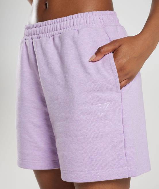 Aura-Flieder-Mergel Kleidung Gymshark Frauen Ruhetag schwitzt Shorts 04P870