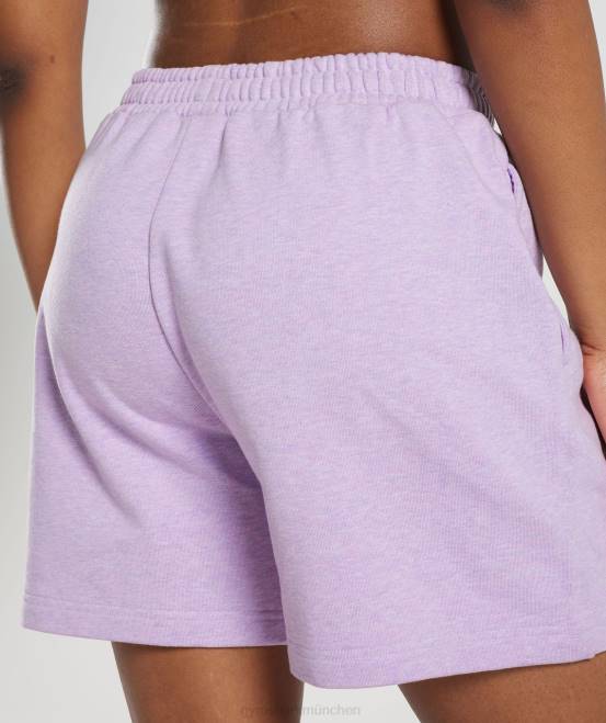Aura-Flieder-Mergel Kleidung Gymshark Frauen Ruhetag schwitzt Shorts 04P870