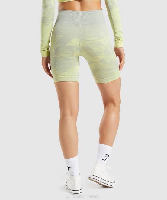 Dreieck | taupegrauer Druck Kleidung Gymshark Frauen Nahtlose Ombre-Shorts anpassen 04P887