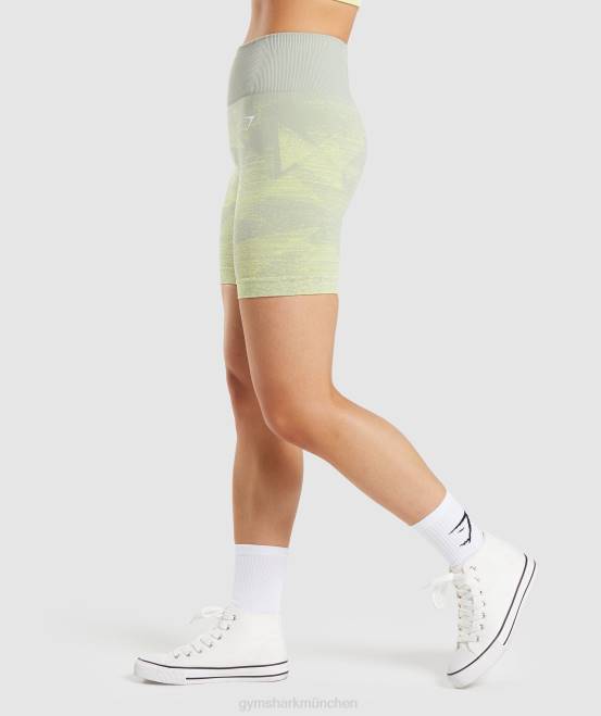 Dreieck | taupegrauer Druck Kleidung Gymshark Frauen Nahtlose Ombre-Shorts anpassen 04P887