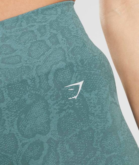 Eisbergblau/Donnerblau Kleidung Gymshark Frauen Passen Sie die nahtlosen Tier-Radhosen an 04P854