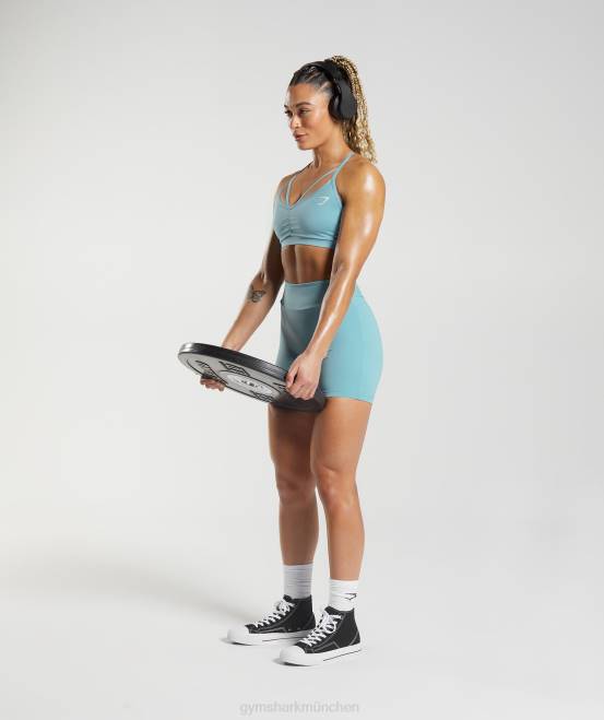 Eisbergblau Kleidung Gymshark Frauen Enge Original-Shorts von GS Power 04P819