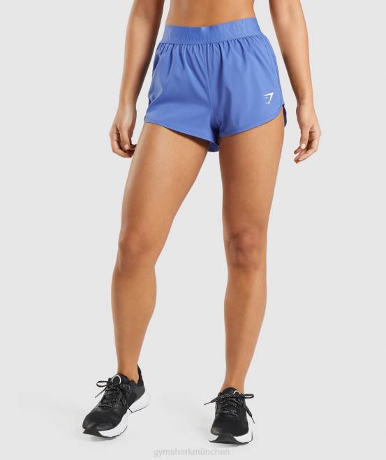 Gerichtsblau Kleidung Gymshark Frauen Trainingsshorts mit lockerer Passform 04P884