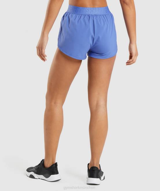 Gerichtsblau Kleidung Gymshark Frauen Trainingsshorts mit lockerer Passform 04P884