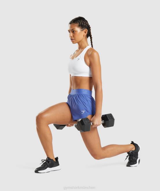 Gerichtsblau Kleidung Gymshark Frauen Trainingsshorts mit lockerer Passform 04P884
