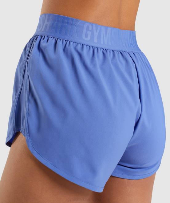 Gerichtsblau Kleidung Gymshark Frauen Trainingsshorts mit lockerer Passform 04P884