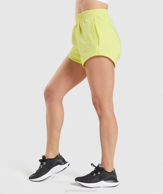 Glühwürmchengrün Kleidung Gymshark Frauen Trainings-Sweatshorts 04P849