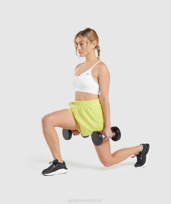Glühwürmchengrün Kleidung Gymshark Frauen Trainings-Sweatshorts 04P849