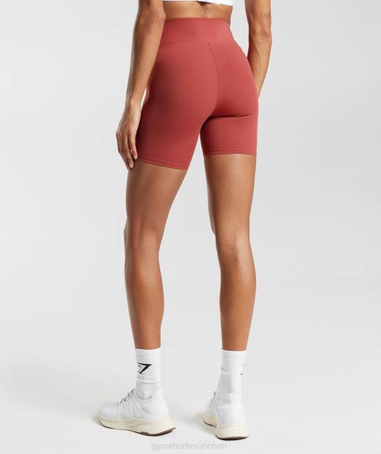 Granatapfelrot Kleidung Gymshark Frauen Crossover-Shorts 04P845