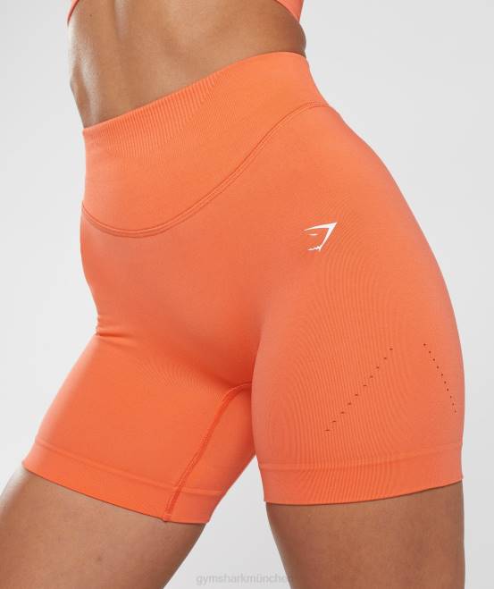 Luft- und Raumfahrtorange Kleidung Gymshark Frauen Nahtlose Sweat-Shorts 04P8102