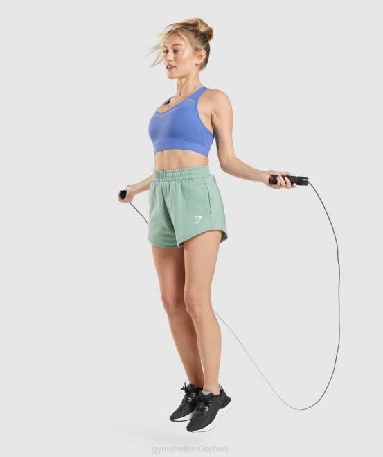 Mayablau Kleidung Gymshark Frauen Trainings-Sweatshorts 04P885