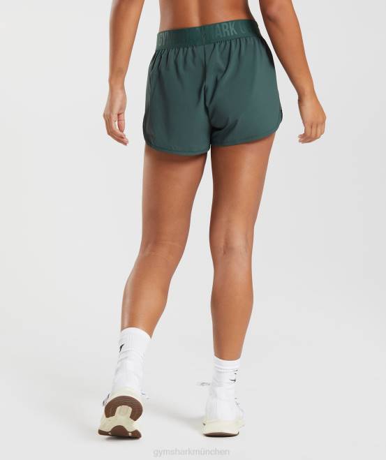 Obsidiangrün Kleidung Gymshark Frauen Trainingsshorts mit lockerer Passform 04P895