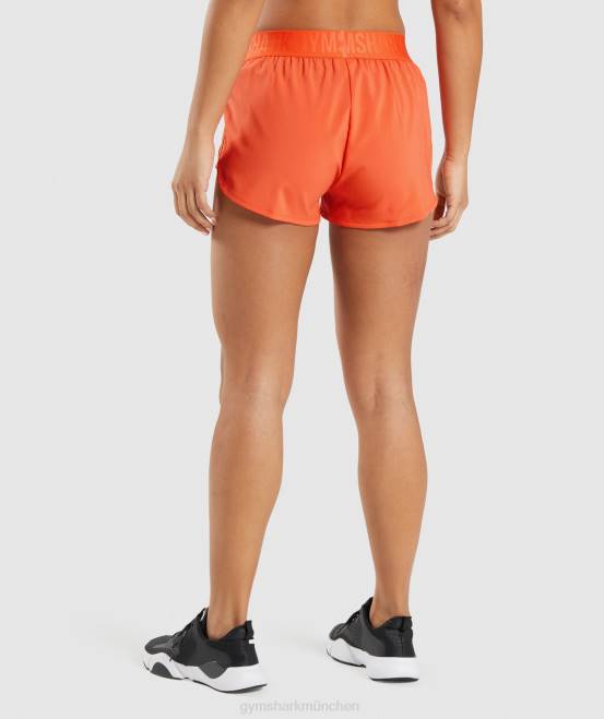 Papaya-Orange Kleidung Gymshark Frauen Trainingsshorts mit lockerer Passform 04P880