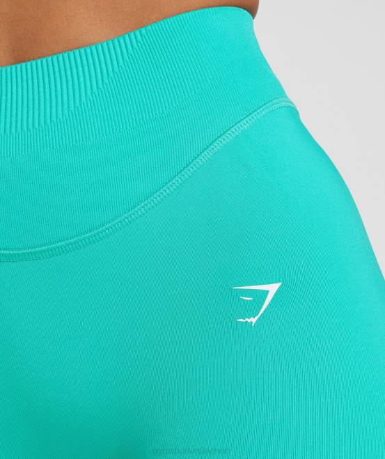 Paradiesblau Kleidung Gymshark Frauen Nahtlose Sweat-Shorts 04P827