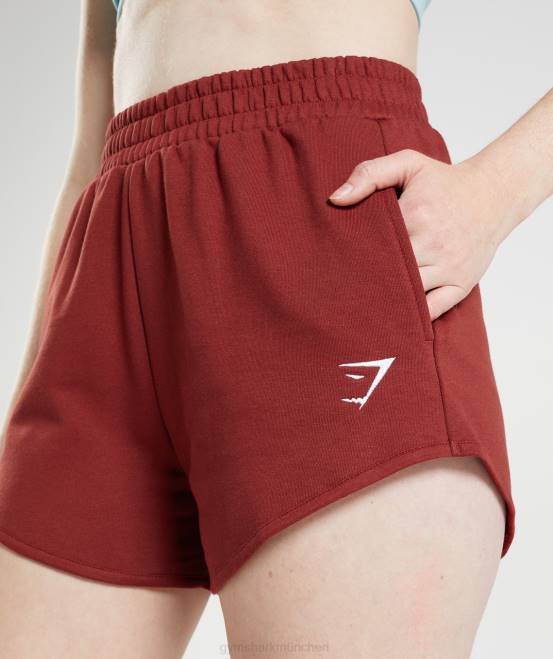 Rosenholzrot Kleidung Gymshark Frauen Trainings-Sweatshorts 04P864
