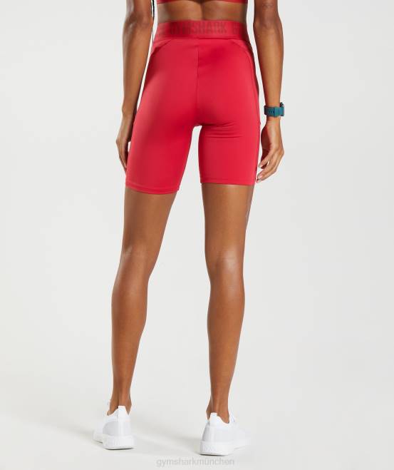 Salsa-Rot Kleidung Gymshark Frauen Trainings-Marken-Radhose 04P873