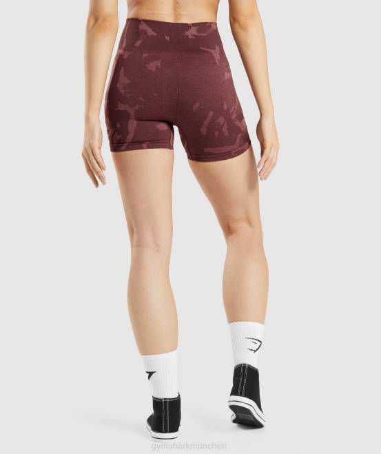 Savanne | kirschbraun Kleidung Gymshark Frauen Nahtlose Camo-Shorts anpassen 04P891
