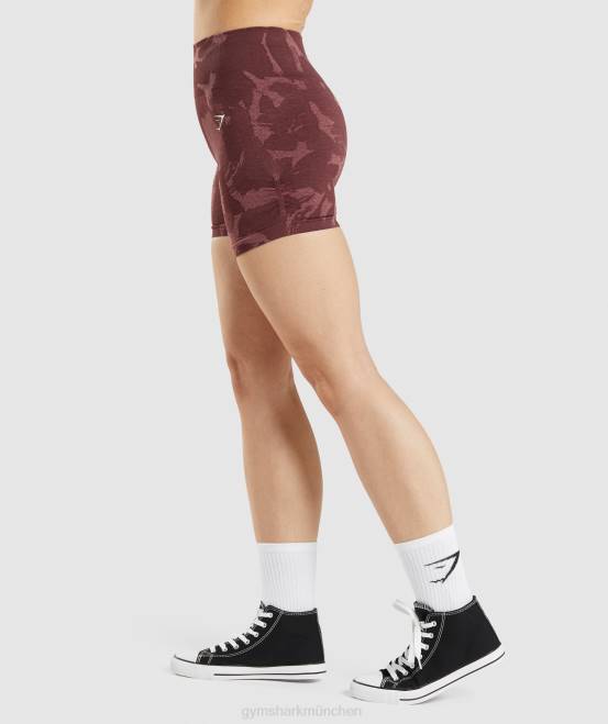 Savanne | kirschbraun Kleidung Gymshark Frauen Nahtlose Camo-Shorts anpassen 04P891