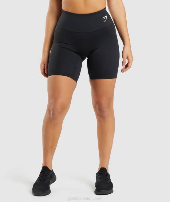 Schwarz Kleidung Gymshark Frauen Trainings-Radhose 04P811