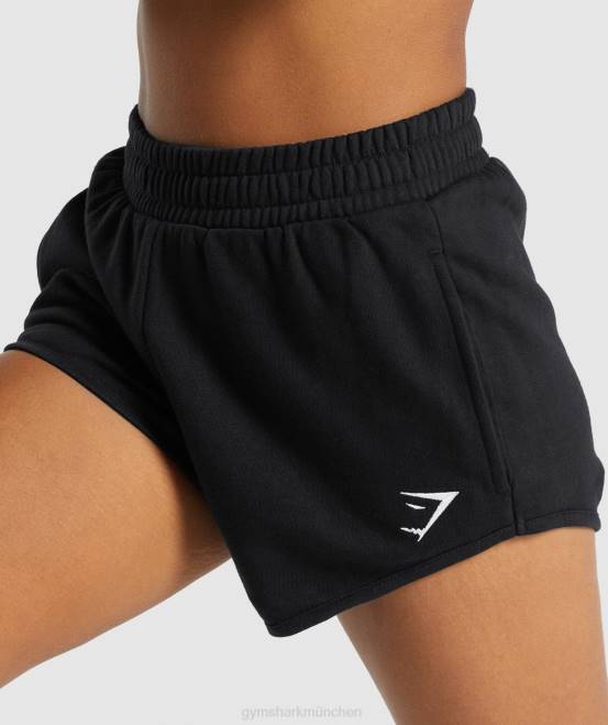 Schwarz Kleidung Gymshark Frauen Trainings-Sweatshorts 04P87