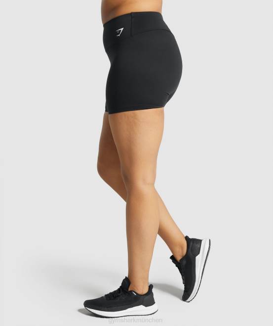 Schwarz Kleidung Gymshark Frauen Trainingsshorts 04P846