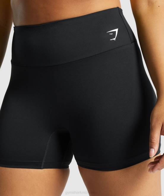 Schwarz Kleidung Gymshark Frauen Trainingsshorts 04P846
