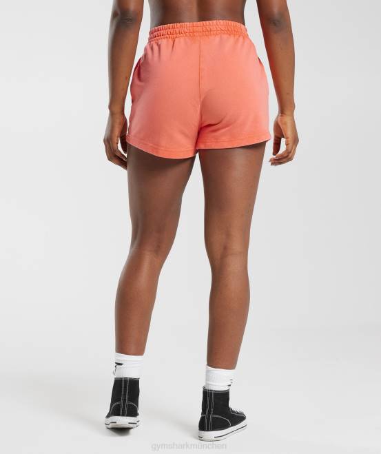 Sonnenwende orange Kleidung Gymshark Frauen College-Sweatshorts 04P825