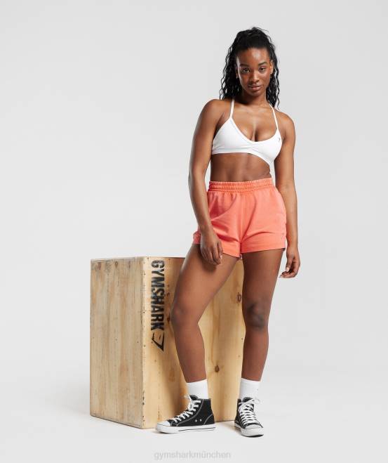 Sonnenwende orange Kleidung Gymshark Frauen College-Sweatshorts 04P825