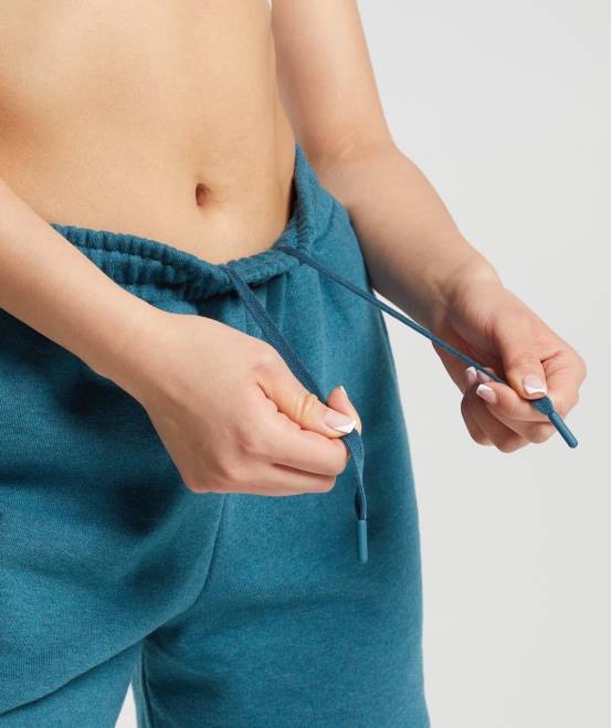 Stahlblau meliert Kleidung Gymshark Frauen Ruhetag schwitzt Shorts 04P859