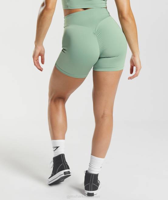 Wüstensalbeigrün Kleidung Gymshark Frauen Enge Original-Shorts von GS Power 04P810