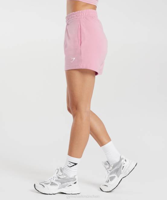 Zuckerwatte rosa Kleidung Gymshark Frauen starke pfirsichfarbene Shorts 04P835