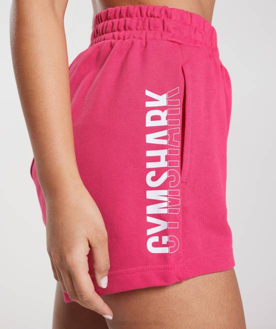 helles Fuchsia Kleidung Gymshark Frauen Fraktions-Sweatshorts 04P815