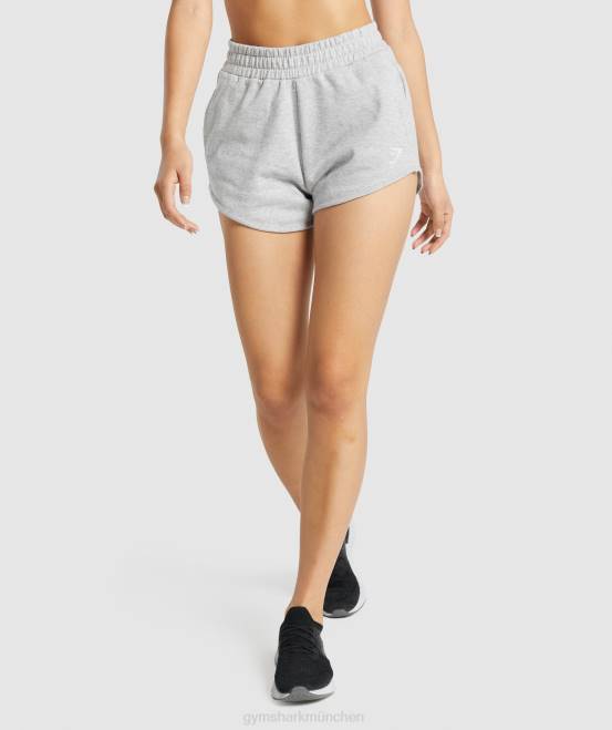 hellgrau meliert Kleidung Gymshark Frauen Trainings-Sweatshorts 04P894