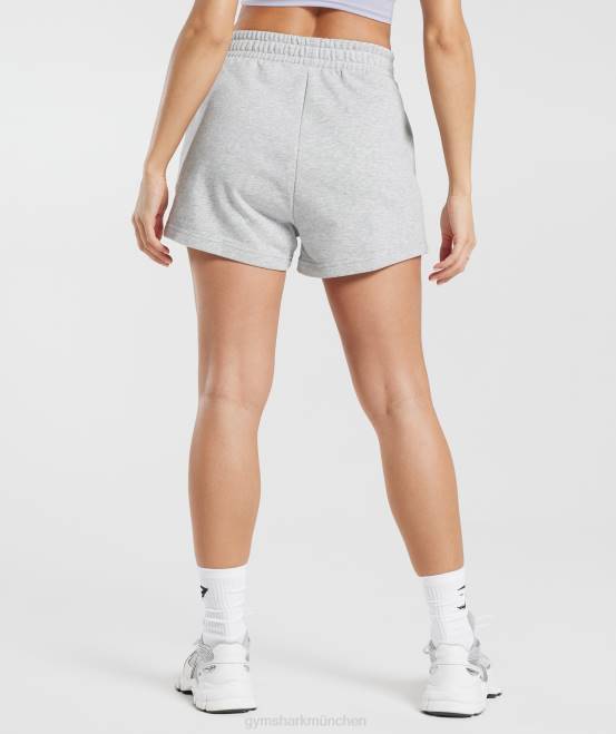 hellgrau meliert Kleidung Gymshark Frauen starke pfirsichfarbene Shorts 04P830