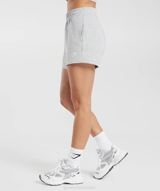 hellgrau meliert Kleidung Gymshark Frauen starke pfirsichfarbene Shorts 04P830