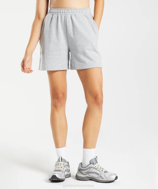hellgrauer Kernmergel Kleidung Gymshark Frauen Ruhetag schwitzt Shorts 04P858