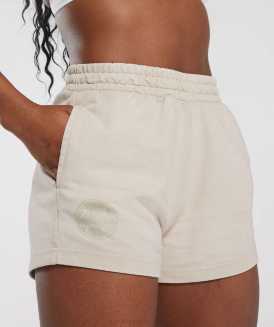pilzbraun Kleidung Gymshark Frauen College-Sweatshorts 04P882
